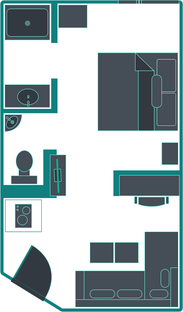 King suite hotel floor plans.